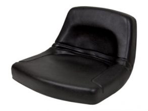 Low-Back Steel Pan Seat – Black