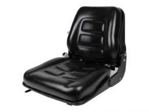 Back- Suspension Seat, Slides, Black with safety switch