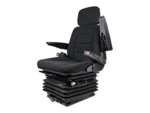 Full Adjustment Seat with  Suspension, Fabric, Black
