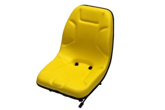 Ultra High-Back Steel Pan Seat – Ideal for Skid Steers Yellow Vinyl