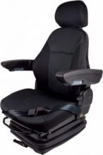 Low Profile Heavy Duty Air  Suspension Seat, Black Fabric 
With OPS